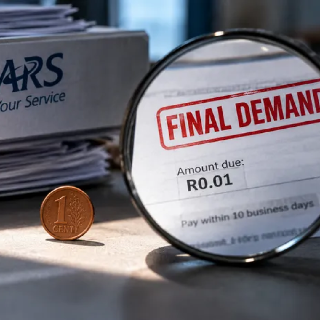 SARS Sends Taxpayer Final Demand Over One-Cent Debt